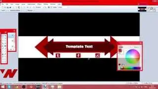 Red Arrow Channnel Art Template Wolly Graphics