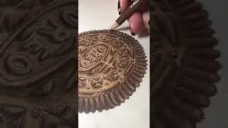 Realistic Oreo Drawing! Hyperreal Food Art #realisticartist #drawing #art #pencildrawing