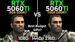 RTX 5060 Ti 8GB vs RTX 5060 Ti 16GB | 1080p, 1440p, 4K + DLSS 4 | Is More VRAM Worth It?