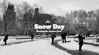Snow day in Washington Square Park