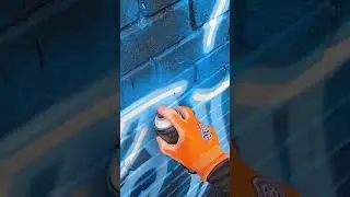 Genie POV Street Art In Neon Glowing Effect