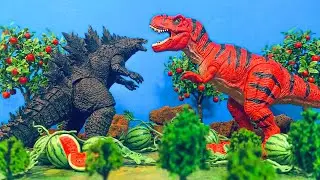 WHALE GODZILLA vs DINOSAUR Tyrannosaurus EVOLUTION of KING GHIDORAH JURASSIC ADVENTURE