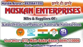 All types of bjp flags and badges. Call on 8920641550. Jhande hi jhande we are MFRS & SUPPLIERS OF E