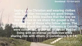 Representing Jesus in God from Our Daily Ministries (October 03, 2025) | SAS TV Official