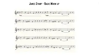 James Stamp: Basic warm up (piano backing track, play along)
