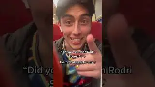 Man City fans sing &ldquo;did you cry when Rodri scored&rdquo; to Arsenal fan! #mancity #arsenal #premierleague