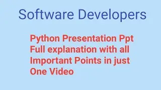 Python Presentation Ppt