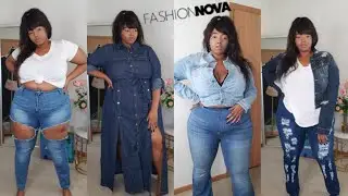 Denim On Denim! Fashion Nova Curve Denim Try On Haul | Jeans, Jackets Etc | Fall Fashion