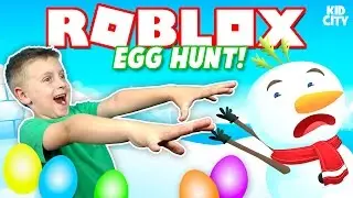 Roblox: Egg Hunt 2017 + Crazy Snow Man Chase & Toys Unboxing!