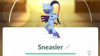Hisuian Sneasel Evolving Into Hisuian Sneaseler ( Pokemon Go )