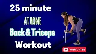 Back & Triceps AT HOME 25 minute workout! Dumbbell ONLY #homeworkout #fitnessathome #exerciseathome