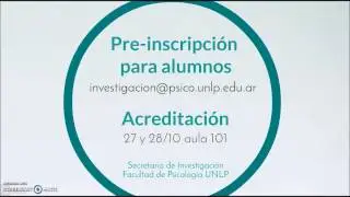 Relatos de Becarios en 5&ordm; Jornadas de Investigaci&oacute;n - Psicolog&iacute;a UNLP