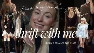 Thrifting My Dark Romance Valentine&rsquo;s Day Looks 🥀🖤 *UK Charity Shop Challenge  | Jay Elle J