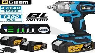 #1200N.M Torque Brushless Electric Impact Wrench 1/2 Inch Cordless Electric Wrench Screwdriver Tool