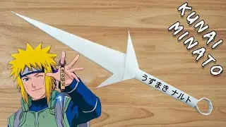 DIY | how to make paper Kunai knife | origami paper Kunai minato