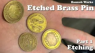 Making Etched Brass Pin 황동 핀 만들기 / Part 1 - Etching 에칭