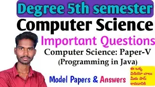 Degree 5th semester Computer Science Important Questions Programming in Java Answer PDFs ModelPapers