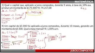 Juros Compostos: Exercícios