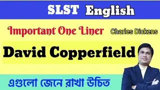 David Copperfield । Important One Liner । WB SLST । @slstenglish 
