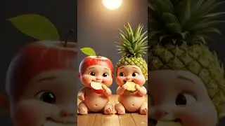 two baby fruit hungry 🤤 ASMR Video #asmr #funny #comedy #fly #cartoon #animation #apple #podcast