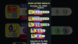 PCSO 9:00 PM Lotto Draw - October&nbsp;25,&nbsp;2025   #pcso   #pcsolivedraw   #pcsolottoresults