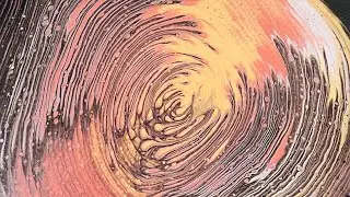 Bright Ethereal Vortex &ndash; 20x24 Metallic Acrylic Fluid Abstract Painting on Canvas | Direct Ring Pour