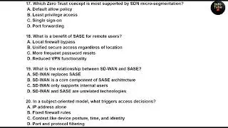 2.6.3 MCQ | Deperimeterization, SASE, SD-WAN, SDN & Zero Trust | CAS-005 SecurityX Practice Test