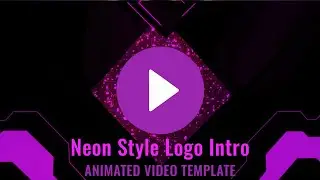Neon Style Logo Intro Video Template Without Text No Copyright | Neon Logo Intro Video Template