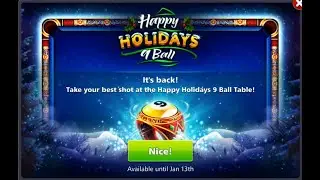 8 Ball Pool Happy Holidays 9 Ball Table New Ring