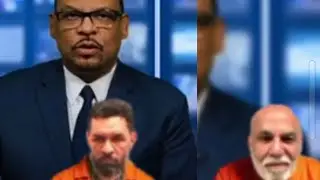 Reginald Boulos Ak Dimitri Vorbe Kap f&egrave; lago nan lakou Prizon Wan Pandan Yo nan rekreyasyon