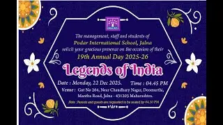 Podar International School, Jalna Secondary Annual Day 20225-26