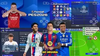 eFootball PES 2026 PPSSPP Android Offline Full Update UCL & League Kits 25/26 Season 4k Graphics