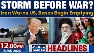 Storm Before War? | Iran Warns US, Bases Begin Emptying | 12PM News Headlines