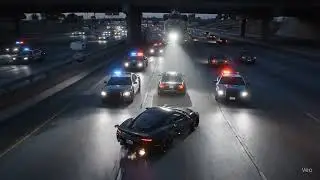 Police Chase Aerial Scene | 4K Cinematic Action Background (Free to Use)