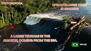 The TSUNAMI in the Amazon, sweeping away entire trees : POROROCA.