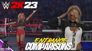WWE 2K23: Women's Entrance Comparisons #WWE2K23