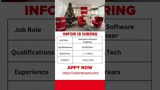 Infor Recruitment #shorts #job #hiring #hiringengineers