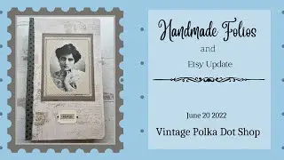 Handmade folios filled with a variety pack of paper and other papers for sale in my Etsy shop