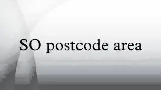 SO postcode area