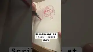 Scribbling at slow craft show out of boredom #art #cute #drawing #witch #sketch