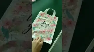 Custom Logo Handle Merchandise Shopping Gift Bags Thank You Plastic Shopping Bag For Retail Stores