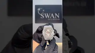 🔥 AP Half Iced-Out Watch with Rubber Strap | Custom Audemars Piguet Bust Down by Swan Diamond 💎✨