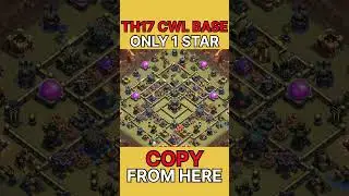 Only 1 Star TH17 CWL Base 2025 Anti 2 Star Anti Root Rider Anti Dragon Clash of Clans #shortsfeed