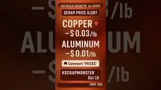 Copper & Aluminum Dip &mdash; Daily Scrap Metal Price Report | Oct 15 2025 #ScrapMonster #ScrapPulse