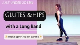 LOWER BODY BURN: Glutes & Hips🔥 | w/ a Long Band + a bit of cardio! 😅 | #resistancebands #lowerbody 