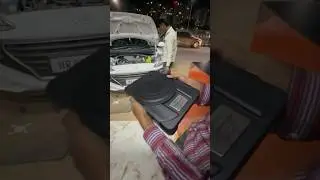 Car under seat bastube with amplifier installed #caraccessories #reels #carlover #shorts