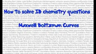 How to solve IB chemistry problems Maxwell Boltzman Curves