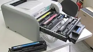 Toner cartridge replacement on HP Color Laserjet CP1215, CM1312nfi, 8050CN