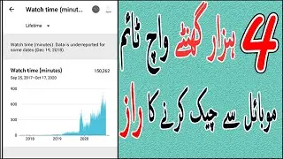 How to Check Watch Time For Mobile | 4000 Watch Hour Check | in urdu