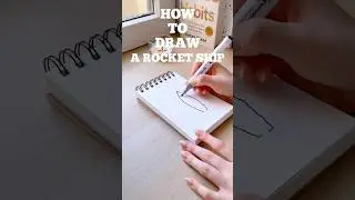 Easy rocket ship doodle! Tutorials for beginners to create some creative drawings 🥰